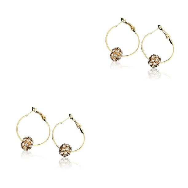 Pendientes de aro Retro Minnieouse con diamantes de imitación para cumpleaños banquete baile regalo esposa CBP227084