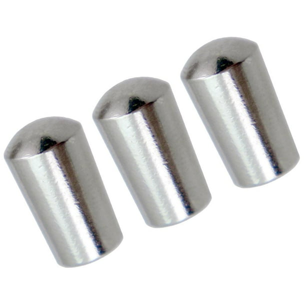 Perilla de interruptor AA de 3 vías con rosca interna de latón de 3,5 mm para guitarra eléctrica Plata