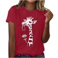 thumbnail image 2 of Nuoqisi T-Shirts pour Femmes Grande Taille à Manches Courtes, Col Rond, T-Shirt Graphique Décontracté, 2 of 6