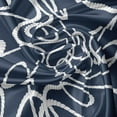 thumbnail image 5 of Ambesonne Navy Valance Pack of 2, Tangled Ocean Marine Theme, 54"X18", Navy Blue and White, 5 of 5