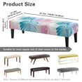 thumbnail image 7 of Whosucclay Colorful Palm Leaf Print Dining Bench Slipcover Removable Bench Covers for Dining Room Scratchproof Bench Seat Protector Cover Anti-Slip Bench Protectors for Hotel, Party, 7 of 7