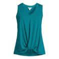 thumbnail image 5 of Time and Tru Women's Twist Front Sleeveless Top, Sizes XS-XXXL, 5 of 5