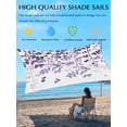 thumbnail image 3 of Purple Gradient Leaf Sun Shade Sail 8' x 10', Rustic Eucalyptus Leaves Farm Plants Rectangle Outdoor Sunshade Canopy, Waterproof UV Block Patio Covers for Garden Yard Beach, 3 of 9