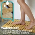 thumbnail image 2 of SlipX Solutions Non-Slip Bamboo Bath Mat, Wooden Bath & Shower Rug for Spa,  Sauna, Pool Area, Easy to Roll Up, Eco-Friendly, 24.75” x 16.5”, Natural Wood, 2 of 7