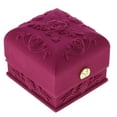 thumbnail image 1 of lionlar Embossed Velvet Jewelry Display Organizer Case Holder Storage Box Box 6.5x6x5cm, 1 of 9