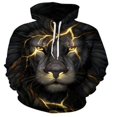 thumbnail image 1 of Chandails à Capuchon pour Hommes Imprimé Animal cool street (g, L), 1 of 8