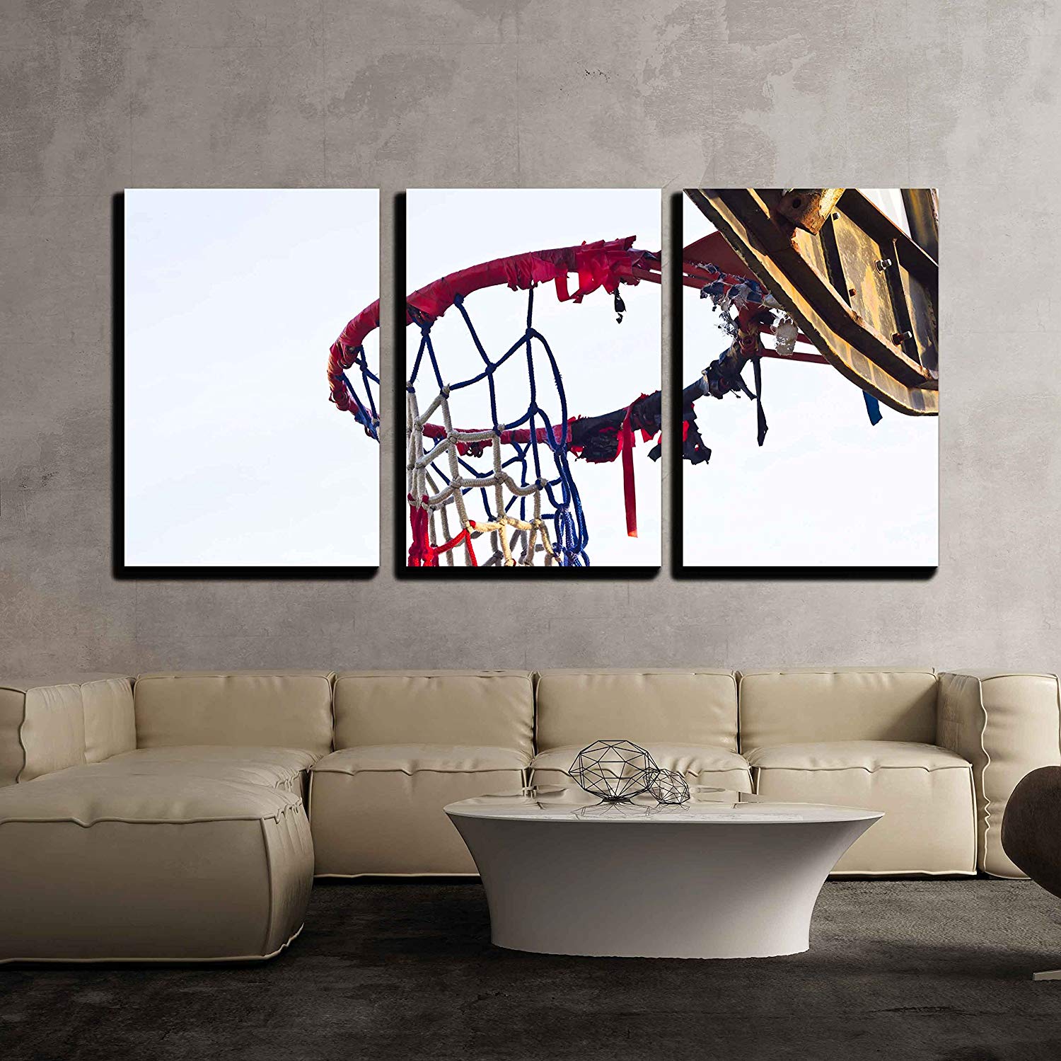 Wall26 3 Piece Canvas Wall Art The Old Basketball Hoop Classic Home Decor Ready To Hang 16 X24 Walmart Com Walmart Com