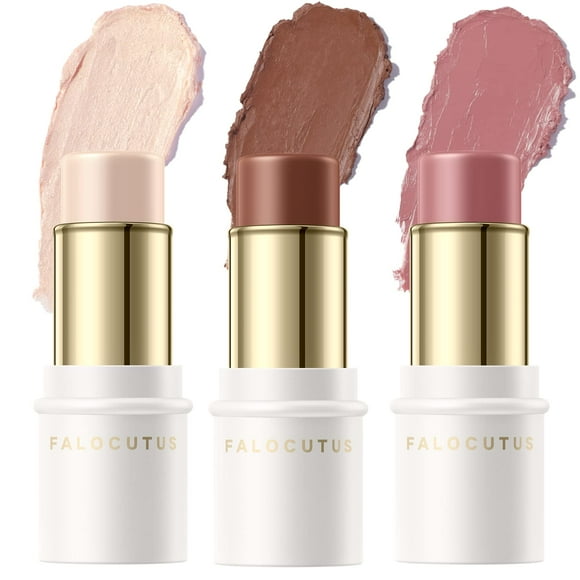 Set de maquillaje Falocutus Contour Stick con iluminador y colorete x3