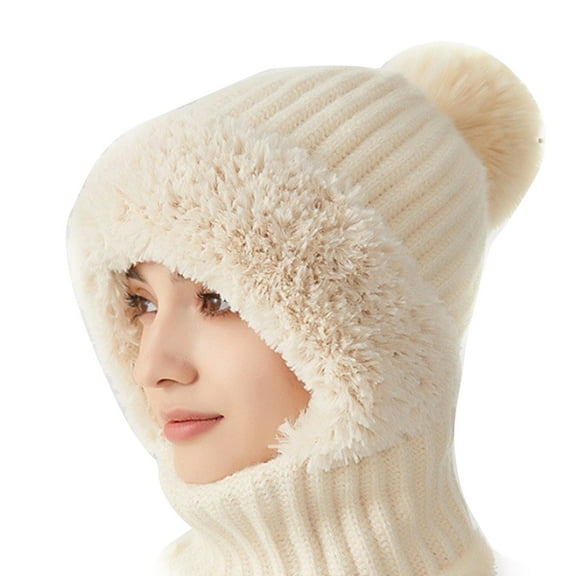 ZPAQI Comfortable Winter Hat Sweet Adult Hat Autumn Headdress Handmade Knitted Hat