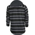 thumbnail image 2 of Quiksilver Mens Surf Days Fleece Hooded Shirt - Black Surf Days Stripes, 2 of 3