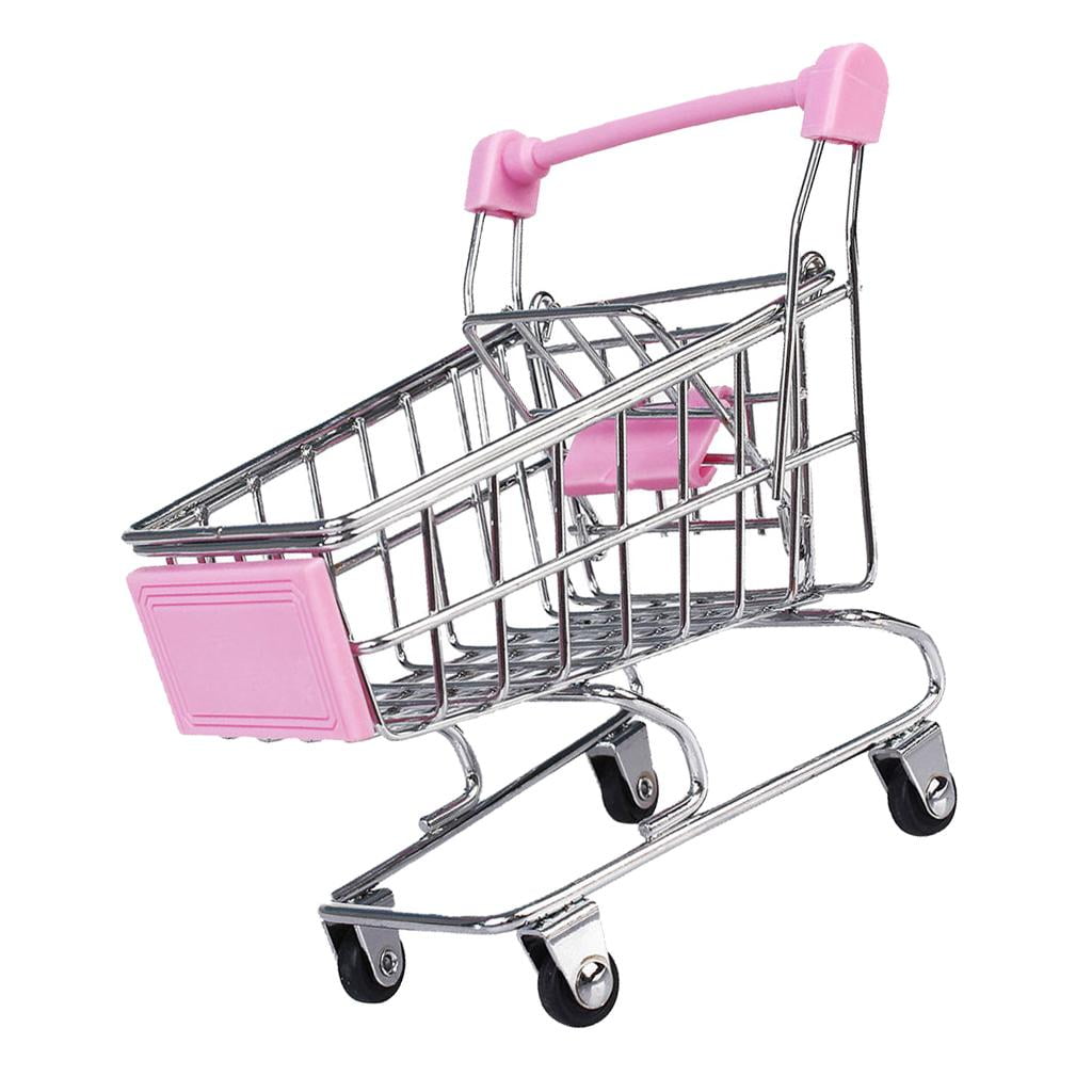 Mini Shopping Cart Storage Desktop Organizer Ph Pen Holder toy for kids