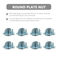 thumbnail image 3 of RENACLIPY 18Pcs Durable Plated Silver Iron Blockade Nuts for Home Use Furniture Fixing and Pressure Distribution, 3 of 7