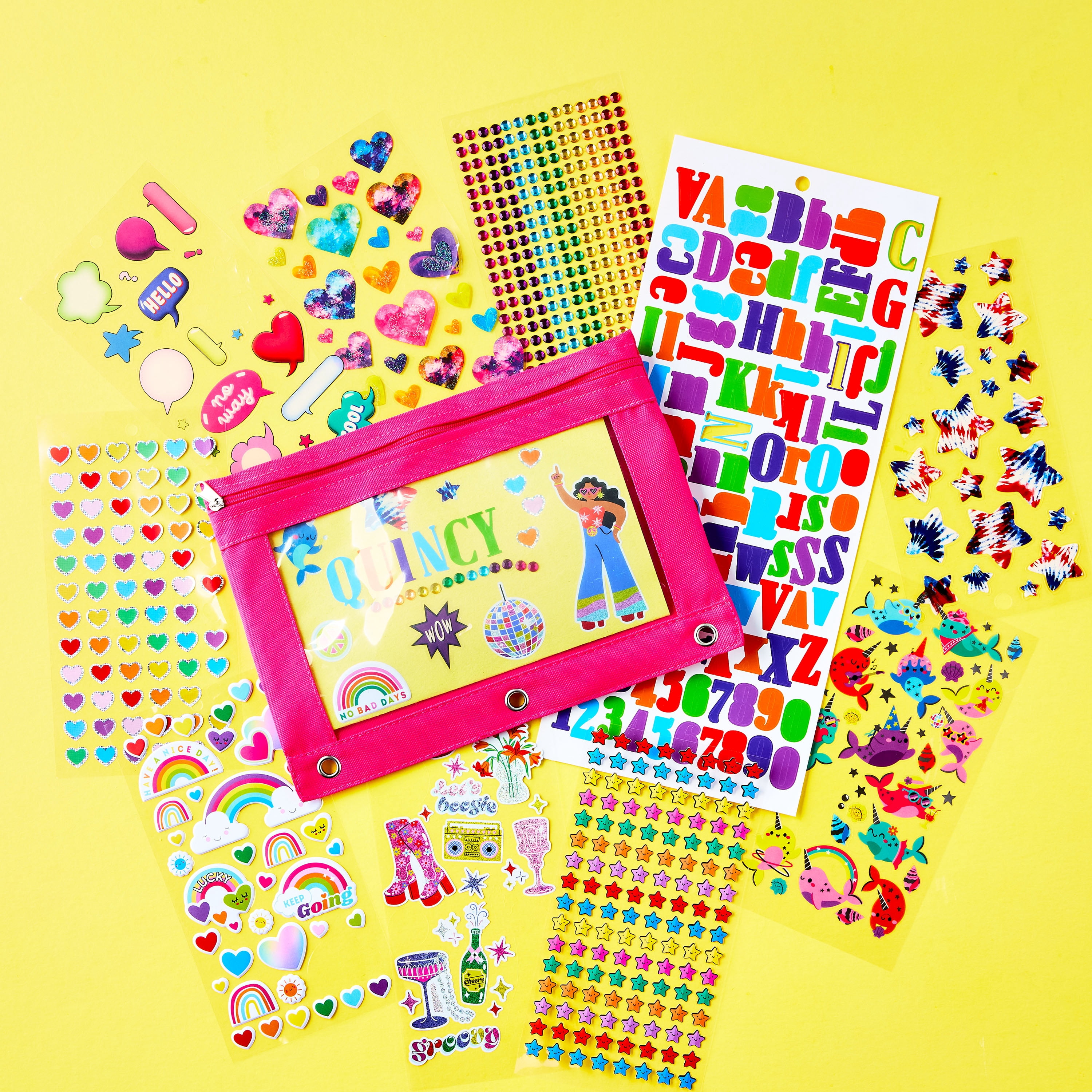 Hello Hobby Multicolor Rainbow Designer Puffy Stickers, 38 Count