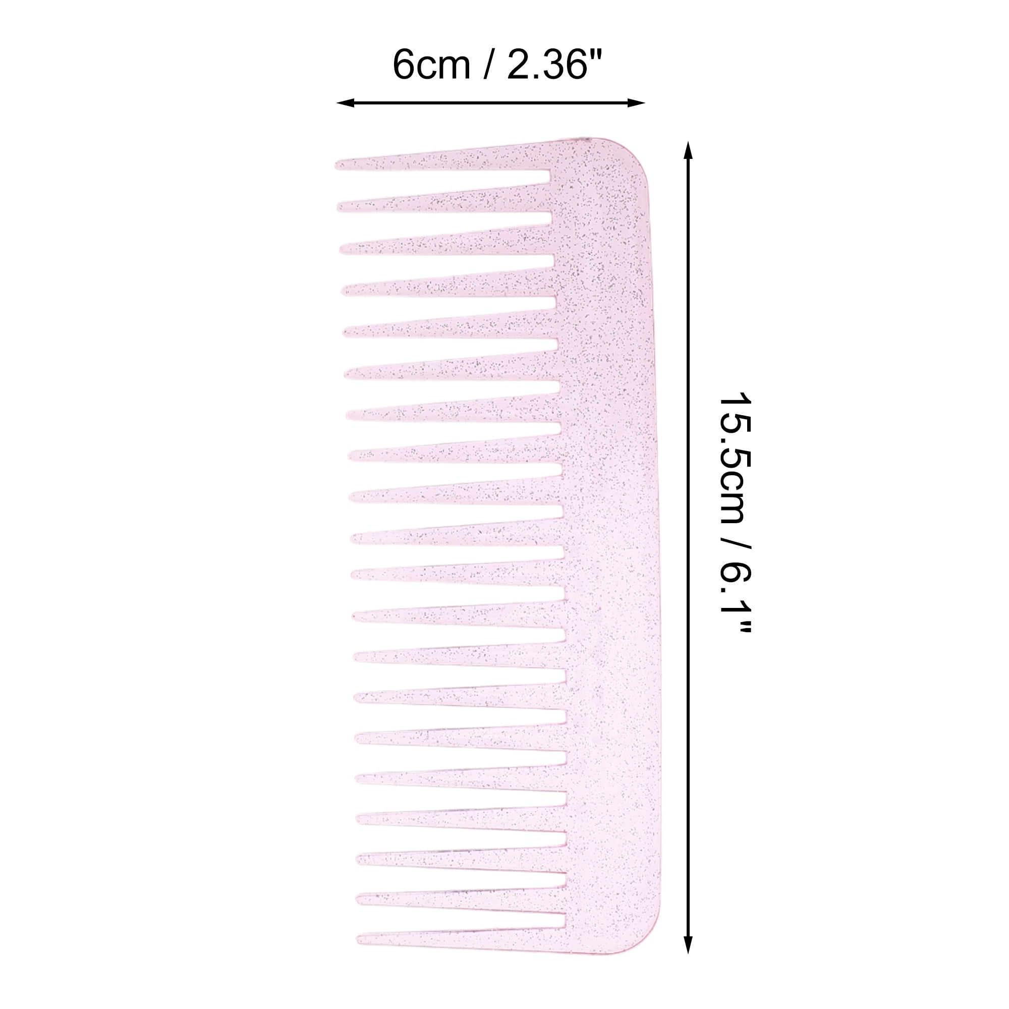 Unique Bargains 1 Pc Loose Wide Tooth Comb for Daily Use Clear Purple