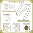 thumbnail image 2 of 100Pcs Round Bezel Pendant Tray Kits 3 Styles Alloy Cabochon Charm Settings with Dome Glass Cabochons Chains and Brooch Sieve Findings DIY Craft Supplies for Necklace and Gift Colorful, 2 of 5