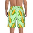thumbnail image 3 of KLL Corn 7 Men's Casual Summer Beach Shorts Hawaiian Shorts with Pockets-Small, 3 of 5