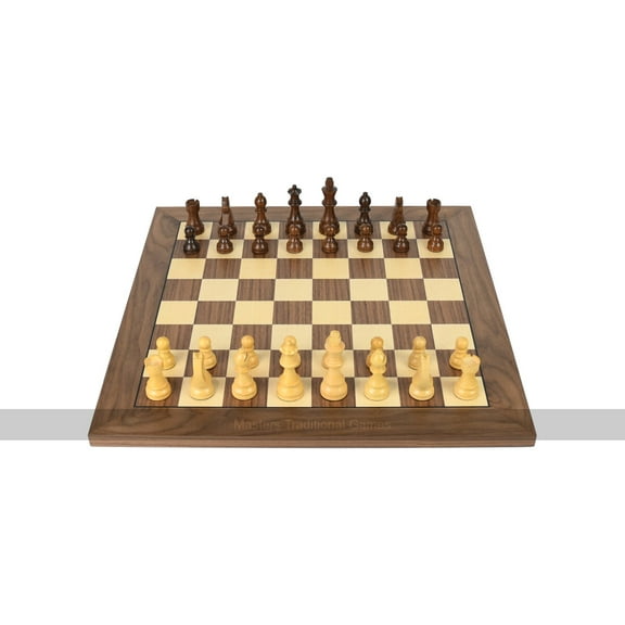 DGT Walnut Chess Board with Timeless Wooden Chess Pieces
