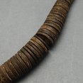 thumbnail image 1 of Coconut Beads Strands Natural Flat Round Coconut Brown 6~26x2~7mm Hole: 1mm about 95~125pcs/strand 18.70 inch(47.5cm), 1 of 2