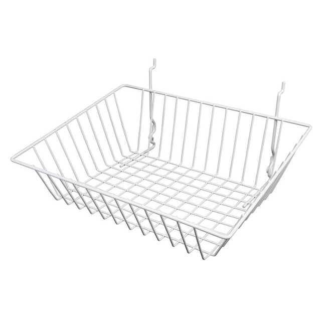 Econoco BSK16-W Panier Incliné Blanc - Semi-Brillant, Lot de 6