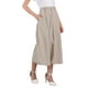 thumbnail image 4 of Falda A-Line Elástica de Cintura Alta Maxi con Bolsillos XL Beige INSPIRE CHIC para Mujeres, 4 of 5