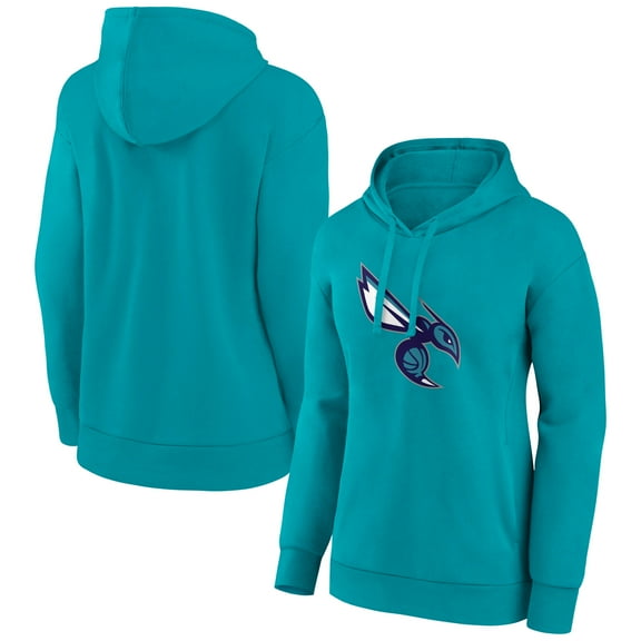 Women's Teal Charlotte Hornets Alternate Logo Pullover Hoodie
