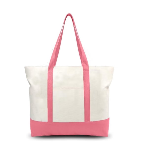 14" Mini Cotton Canvas Gift Tote Bag in Pink