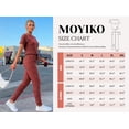 thumbnail image 7 of MOYIKO 2 Piece Lounge Sets for Women Summer Travel Outfits Crew Neck Short Sleeve Tops Long Pants Matching Sets Pajamas Clothes, 7 of 7