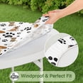 thumbnail image 5 of Corgi Dog and Footprints Round Fitted Tablecloth with Elastic Edge,Dining Table Cover Waterproof,Outdoor Round Tablecloth for Camping,Dining,Indoor and Outdoor, 5 of 7