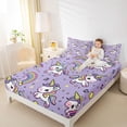 thumbnail image 3 of Metsweet Kawaii Unicorn Bed Sheets 4-Piece, Magic Horse Rainbow Full Size Sheets,1 Fitted Sheet, 1 Flat Sheet and 2 Pillowcases, 3 of 5