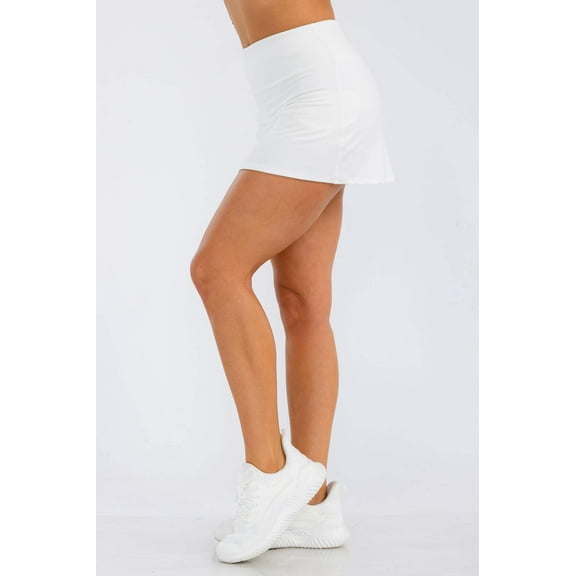 Buttery Soft Athletic Sports Mini Skorts - White