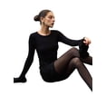 thumbnail image 4 of Women'S Long Sleeve Casual Mini Dress Crew Neck Stretchy Bodycon Party Club Short Dresses Black M, 4 of 9