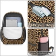 thumbnail image 5 of 17 Inch Lightweight Backpack,PVC Waterproof Oxford Fabric, Ergonomically Designed, with Large Capacity, Leopard Animal Pattern, 5 of 5