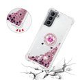 thumbnail image 5 of Funda para Samsung Galaxy S21 5G con Brillo Líquido Flotante, Purpurina, Parachoques y Anillo Giratorio Soporte, 5 of 5
