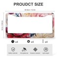 thumbnail image 3 of License Plate Cover Watercolor Flower Pattern Car License Plate Frame 2 Pack Colorful Shabby Flowers Aluminum License Plate Frame for Women Men US Vehicles Standard, 3 of 6