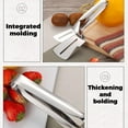 thumbnail image 4 of Stainless Steel Grill Clamp Spatula, Double-Sided 10 Inch Anti-Scald Extended Handle Tool for Grilling & Frying, Oil Drain Slots, 4 of 7