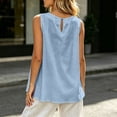 thumbnail image 7 of ChoXxx Women's Plus Size Sleeveless Loose Fit Camisole Tank Summer Light Blue S, 7 of 7
