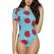 thumbnail image 1 of Balery Strawberries Body de cuello redondo de manga corta para mujer Tops de manga corta Tops básicos-Large, 1 of 7