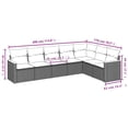 thumbnail image 2 of vidaXL Garden Sofa Set Grey PE Rattan 7 Piece Set Modular, 2 of 9