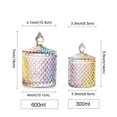 thumbnail image 7 of Mornenjoy Glass Candy Dish with Lid, Decorative Candy Jar Sugar Bowl for Wedding & Home Decor Centerpiece Candy Buffet Kitchen Food Storage Apothecary Jar, 7 of 7