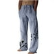 thumbnail image 2 of Pantalones largos de verano para hombre, de algodón y lino, con pierna ancha, estampados, con cordones, para deportes y vacaciones, 2 of 7