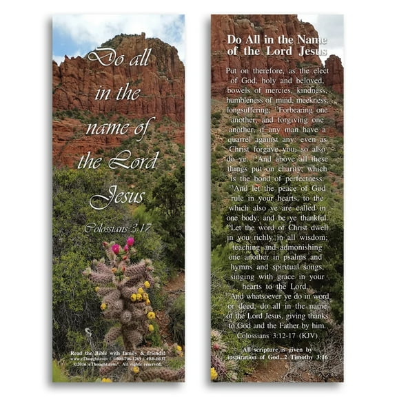 Do All in the Name of the Lord Jesus - Bible Cards - Pack of 25
