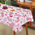 thumbnail image 3 of sruoe Tablecloth, 54 X 108in Valentine's Day Love Tablecloth, Waterproof Machine Washable Foldable White Rectangle Tablecloths, Table Cloth for Dining, Home, Party Decor, Plastic, 3 of 5