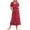 Floral Red, variant on Long Nightgowns for Women Short Sleeve House Dress with Pockets Mumu Dress