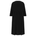 thumbnail image 6 of Babysbule Clearance Dresses For Women Fashion Ladies Casual Stylish V-Neck Solid Summer Long Sleeve Pockets Maxi Dress, 6 of 9