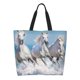 thumbnail image 1 of Disketp Horses Running Through The Water Bolsa Tote Estampada para Mujer, Bolso de Hombro y de Mano para Compras y Viajes, 1 of 8