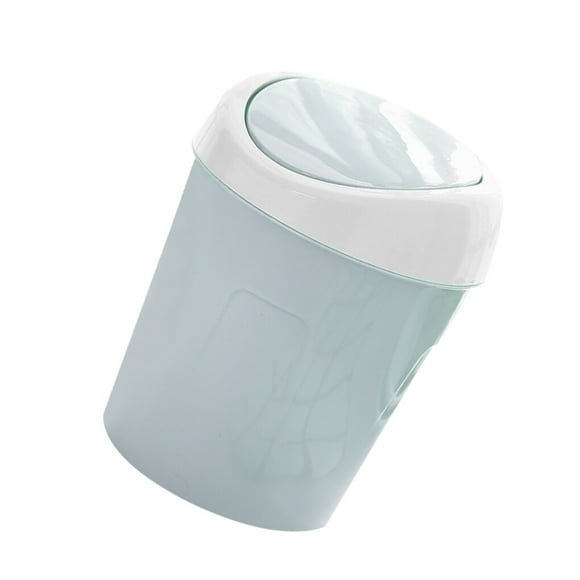 Bearachild Cubo de basura con cubierta enrollable Cubo de basura de escritorio de oficina de plástico Papelera de papel multiusos Contenedor de Type2 NO2