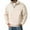 Beige, variant on Generic Mens Quarter Zip Fleece Sweatshirt Long Sleeve Dropped Shoulder Pullover Stand Collar Plain Sweatshirts