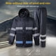 thumbnail image 4 of Chandals Irfora Chaqueta impermeable impermeable Equipo de lluvia al aire libre Motocicleta Ciclismo Alta visibilidad Reflectante Seguridad Capas de lluvia Cubierta Hombres Chaqueta de poncho de lluv Irfora Chandals, 4 of 7