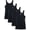 Black, variant on Kalon Women's 4-Pack Scoop Neck Tank Top Base Layer (4X-Large, Festival)
