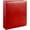 Red, variant on Oversized 1 Inch D-Ring 3 Ring Binder, Faux Leather, Coffee | Faux leather inside and out; fits 8.5 x 11 paper, sheet protectors, dividers, recipes, certificates, and files.